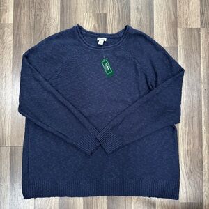 L.L. Bean Women's Navy Crewneck Sweater